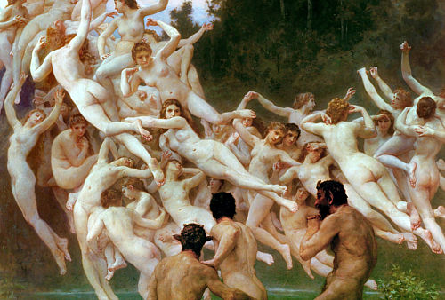 Las Oréades: Las ninfas de las montañas | Bouguereau