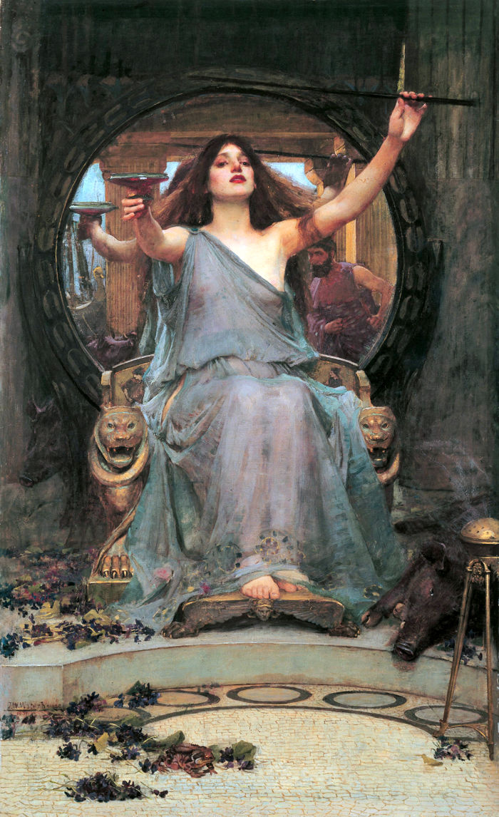 Circe ofreciendo la copa a Ulises John William Waterhouse